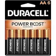 Duracell Alkaline Powerboost AA4 Battery, 6 Count