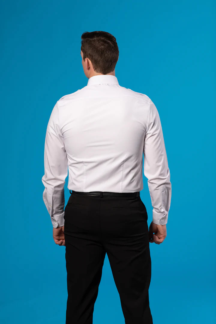 athletic fit long sleeve flight shirt backside