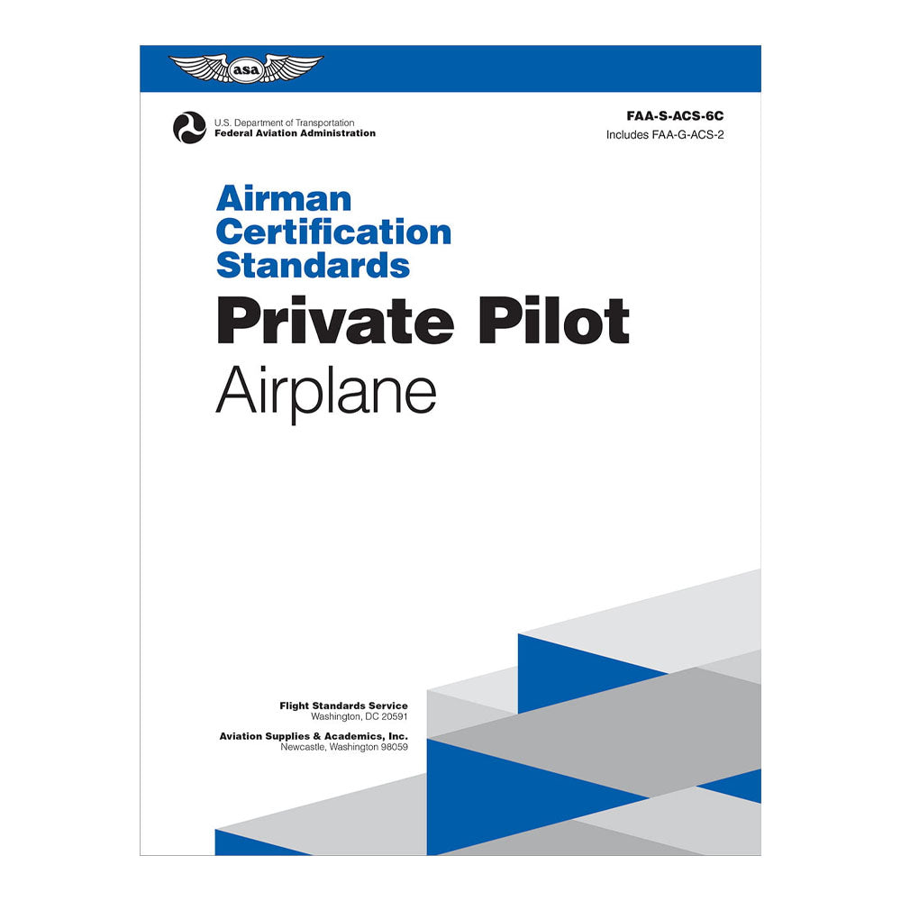 ASA Airman Certification Standards for Private Pilot, Front Cover
