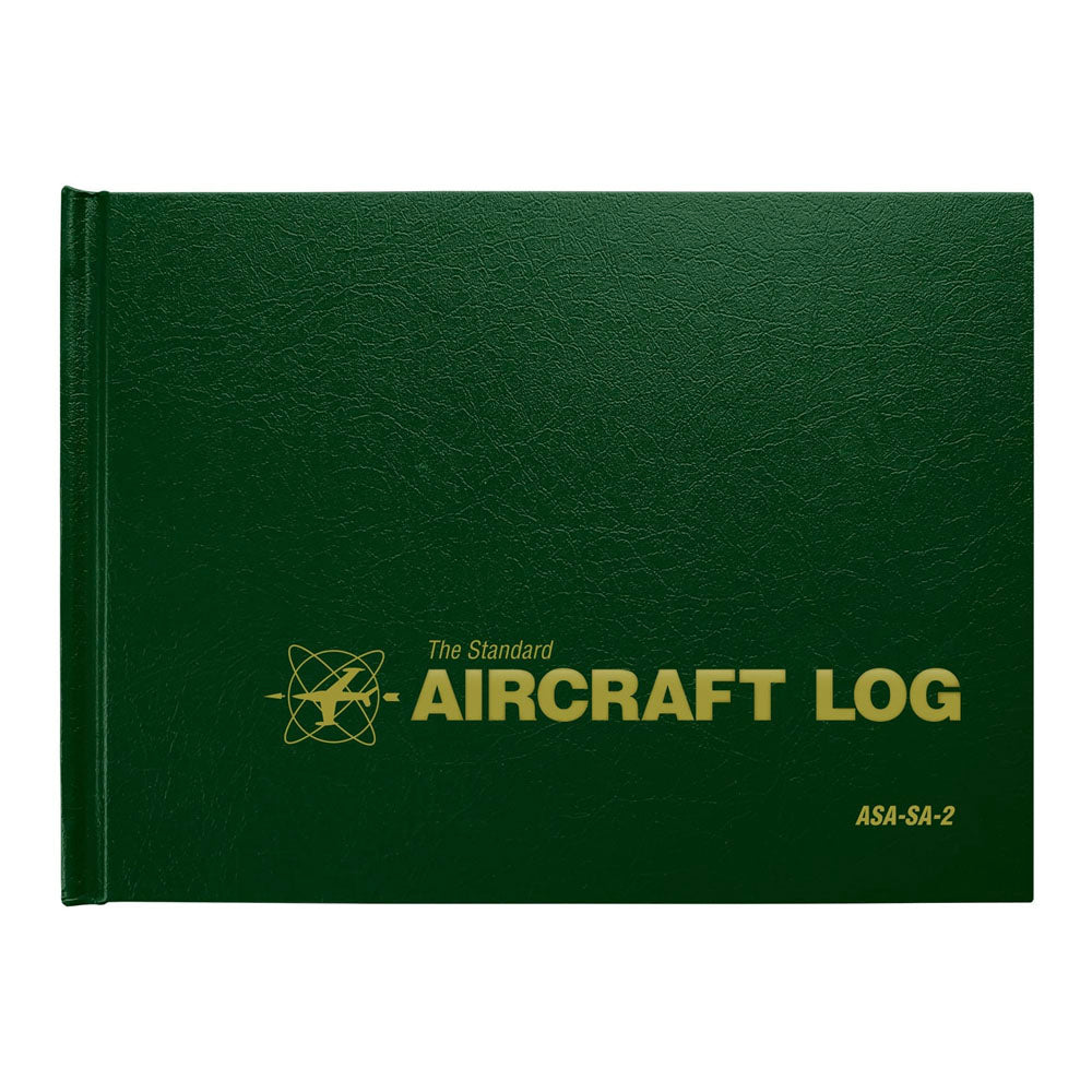asa aircraft log book in green