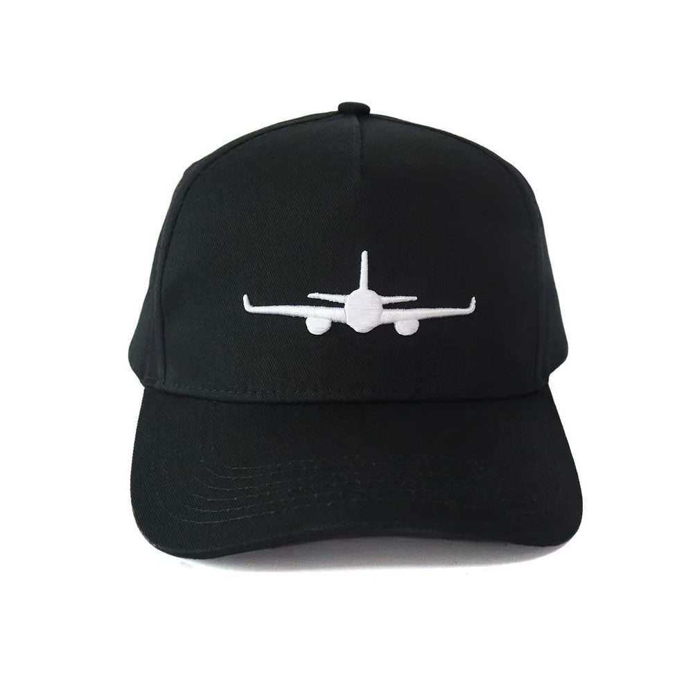 aviator zone airplane cap in black