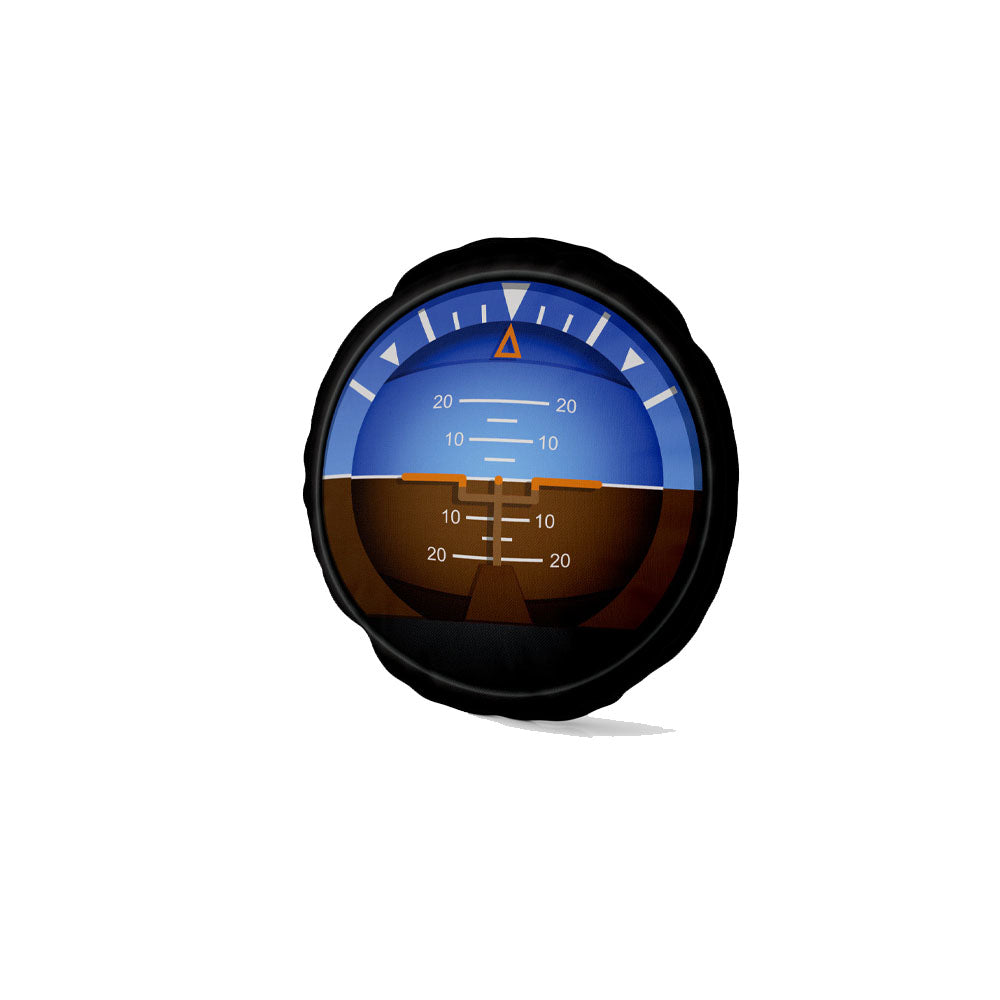 Attitude indicator pillow on a white background