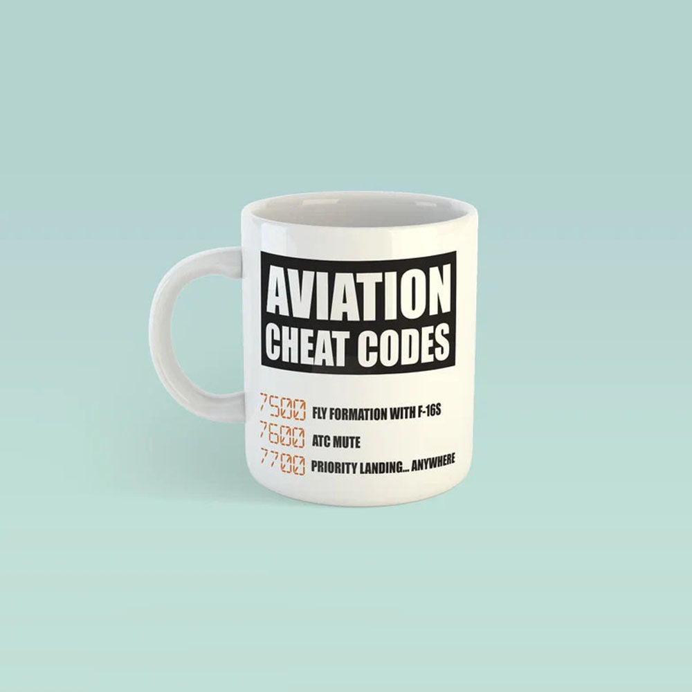 aviation cheat codes coffee mug