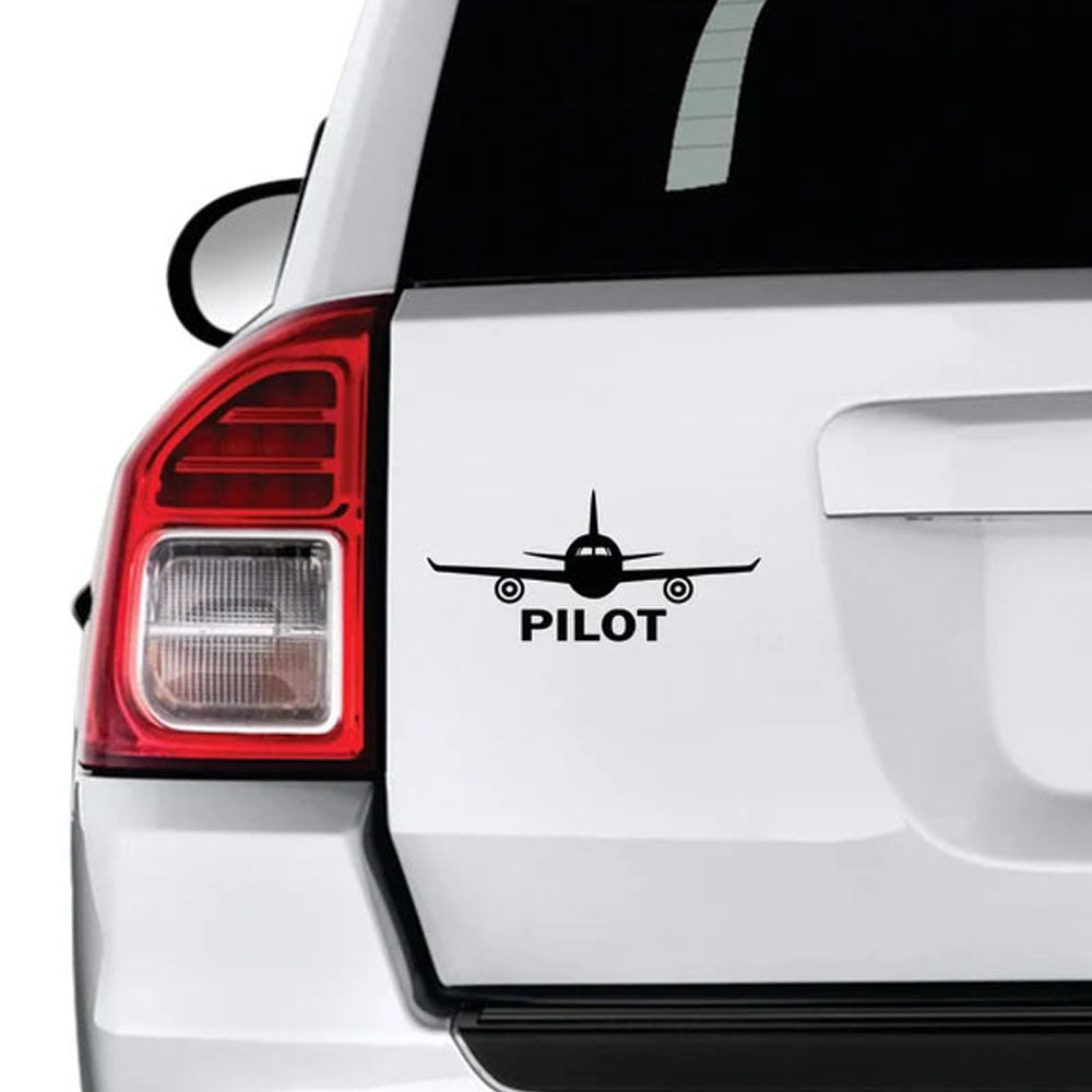 aviation pilot decal in black