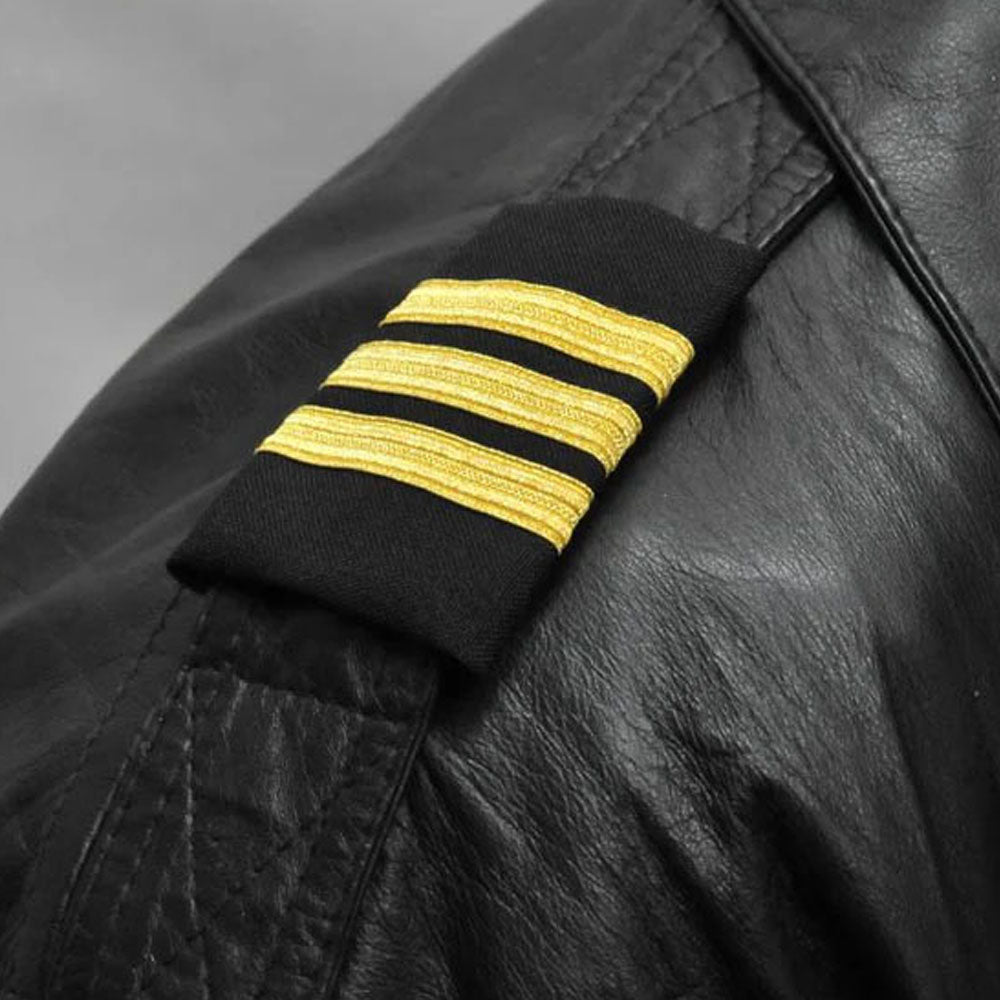 Epaulet Bar - Metallic Gold on Navy