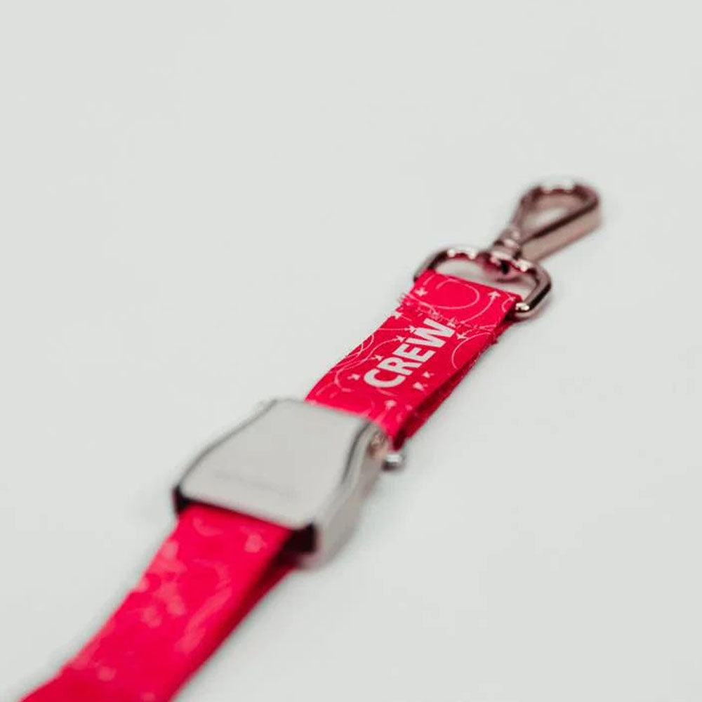 Pink Crew Silver Buckle Keychain