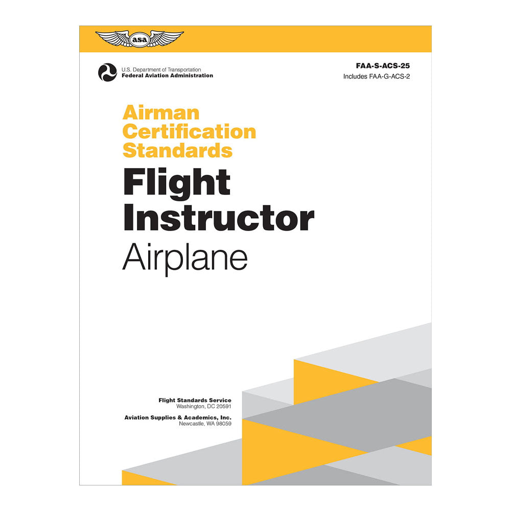 ASA Airman Certification Standards for Flight Instructor, Front Cover