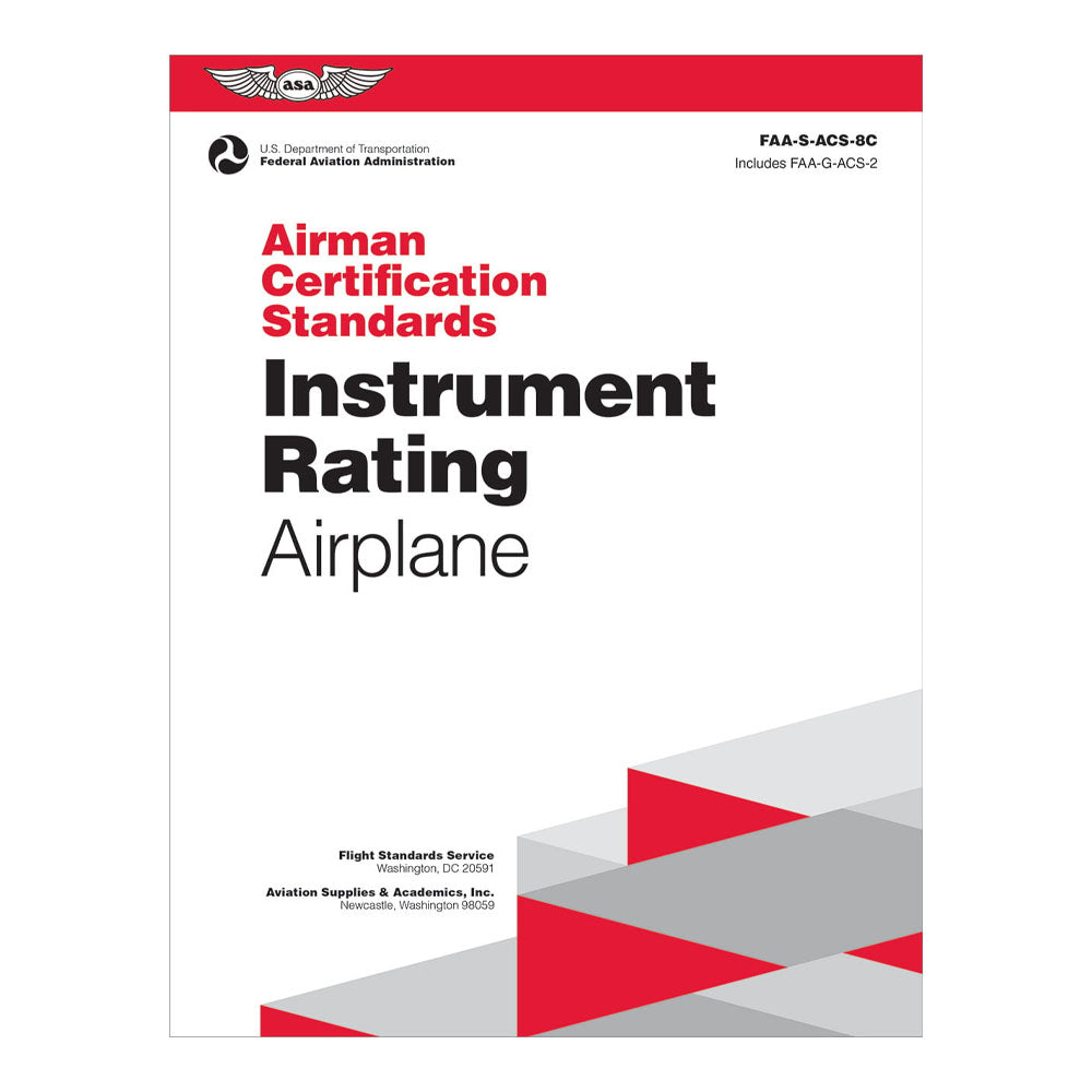 ASA Airman Certification Standards for Instrument Rating, Front Cover