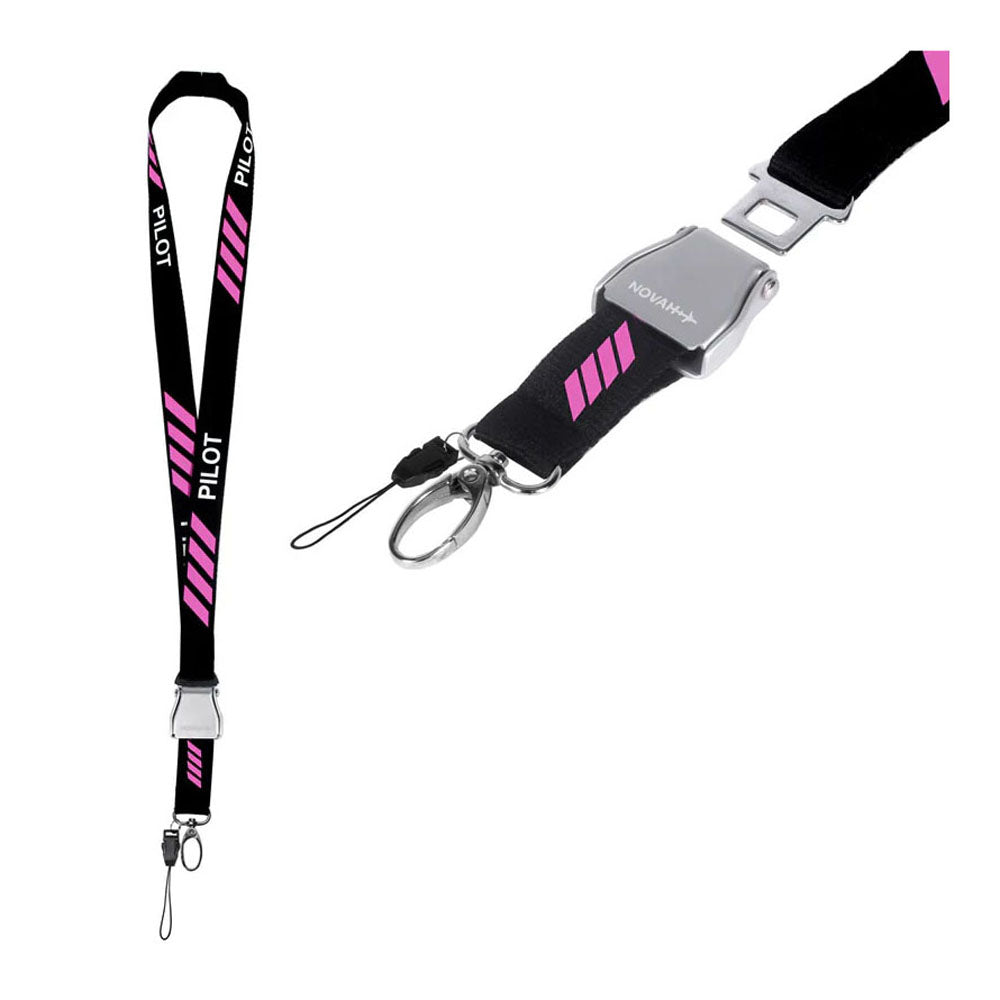 Captain Pink Stripes Lanyard