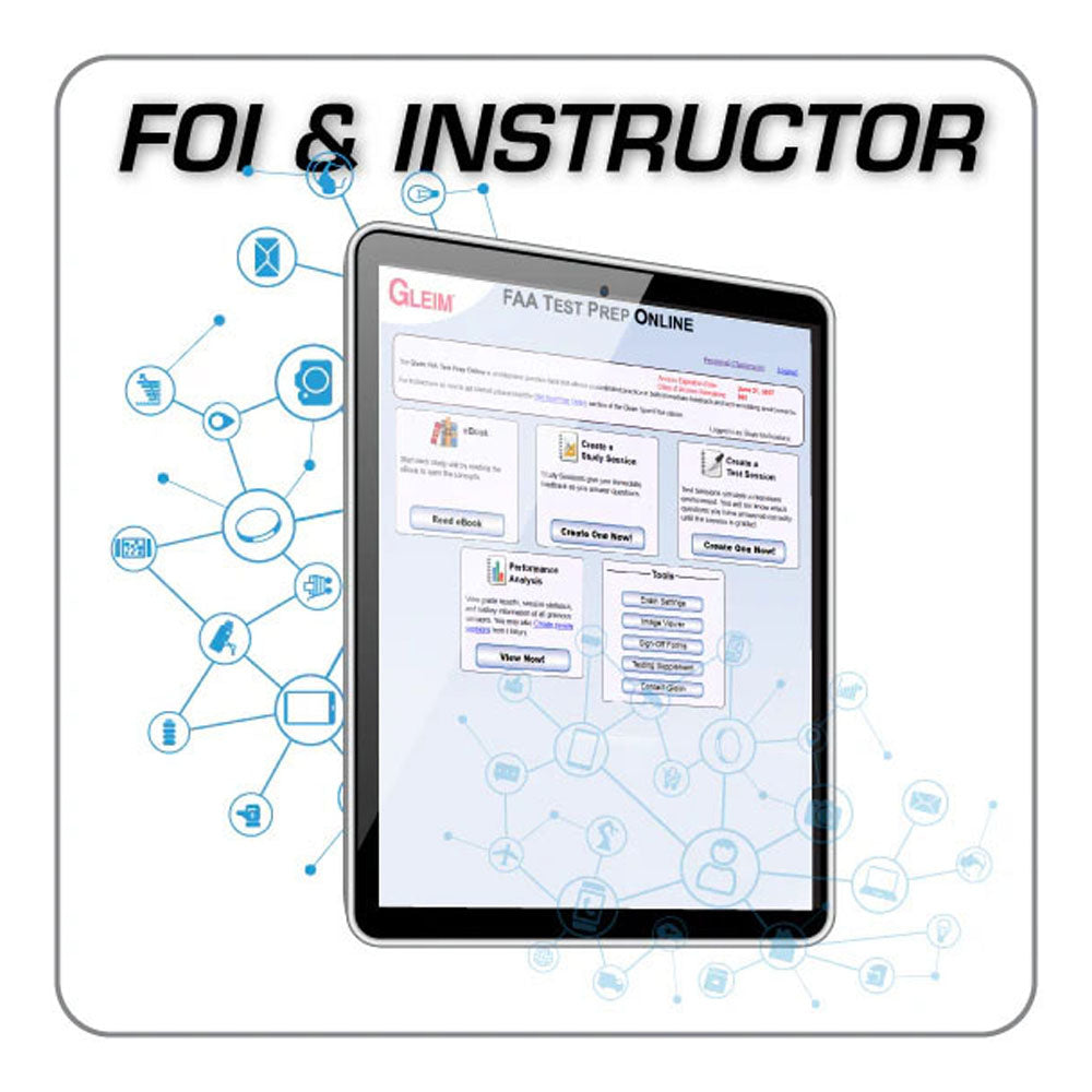 FAA Test Prep Online: Flight and Ground Instructor Plus FOI