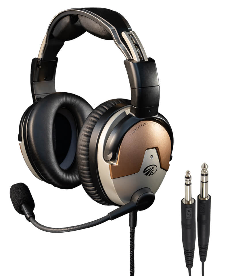 Lightspeed Delta Zulu: GA Dual Plugs, Straight Cable