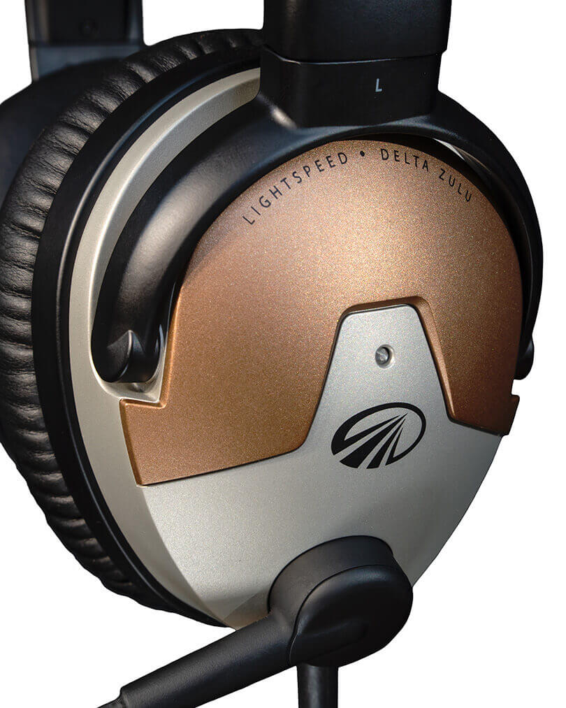 Lightspeed Delta Zulu: GA Dual Plugs, Straight Cable