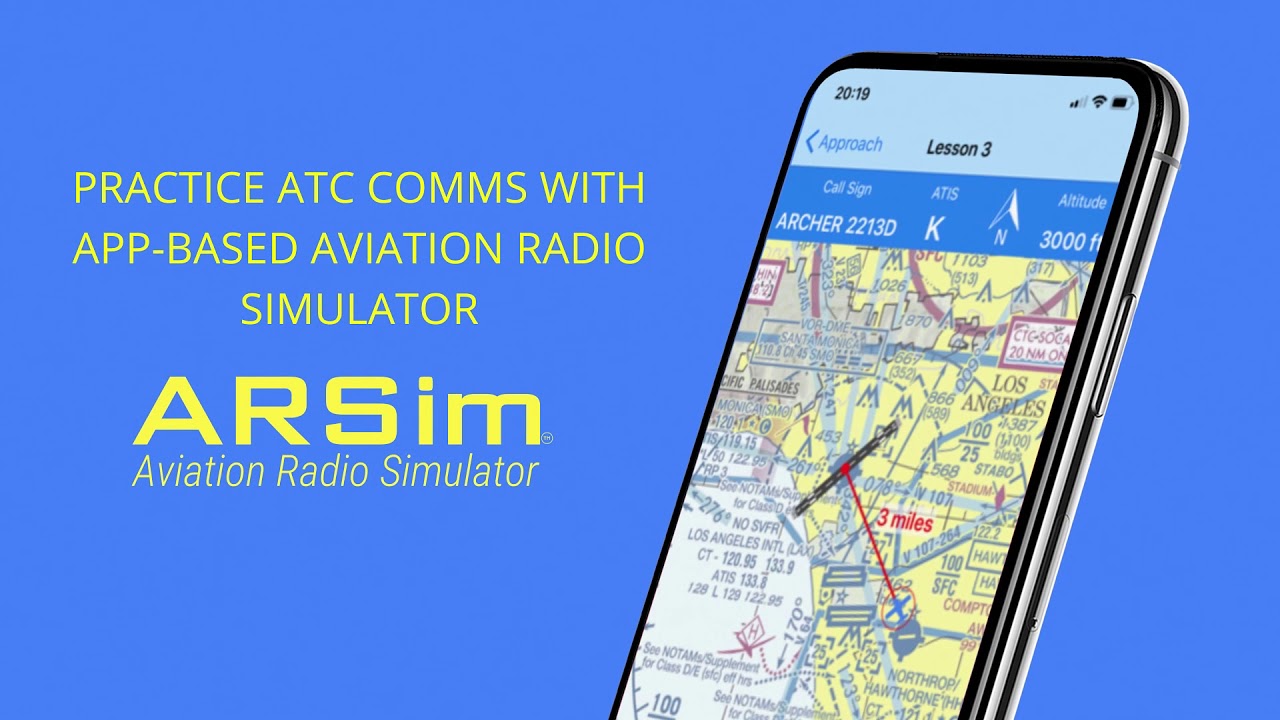 ARSim promo image with an iphone showing a map