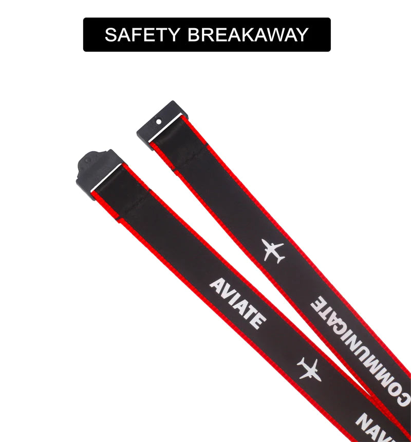 navcom lanyard in red from novah, detail shot