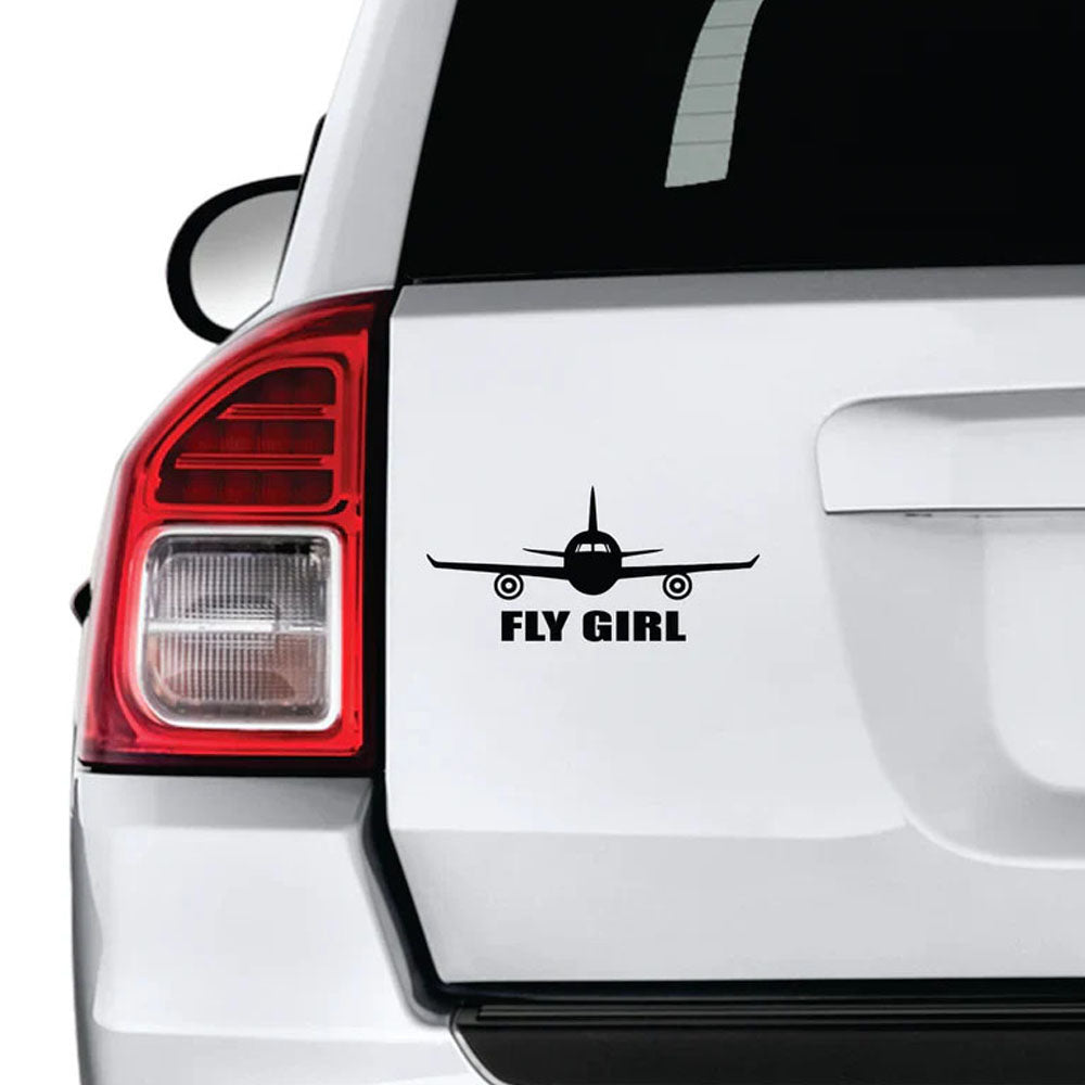 Fly Girl Aviation Decal, Black