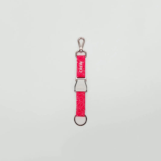 Pink Crew Silver Buckle Keychain