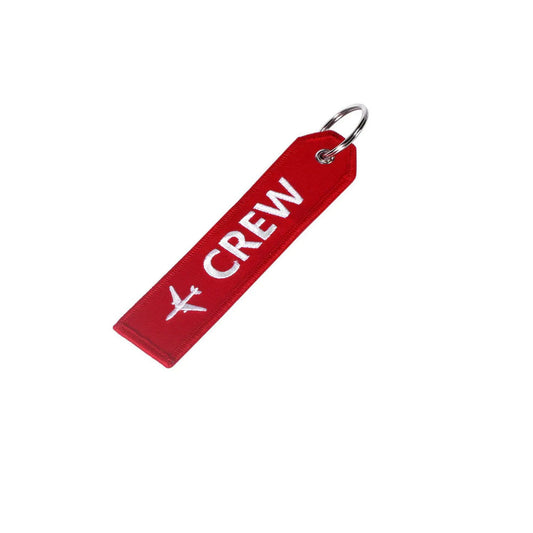 Red Crew Embroided Keychain