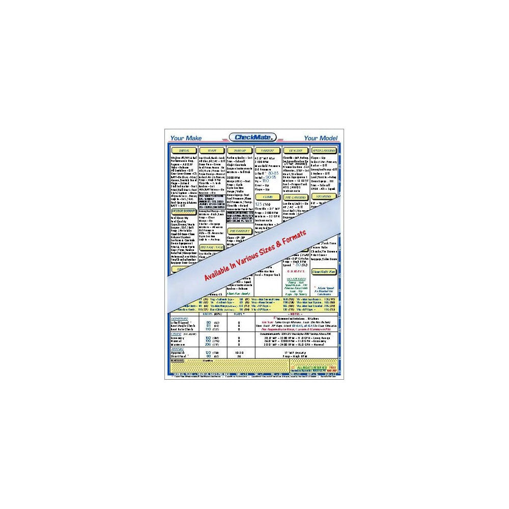 Checkmate Diamond DA20-C1 Checklist