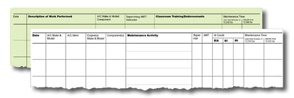 asa logbook pages