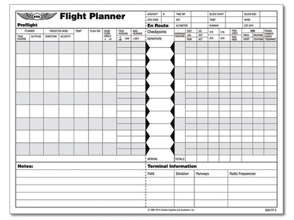 Flight Planner Nav Sheets, 48 Pad