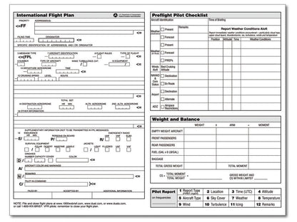 Flight Planner Nav Sheets, 48 Pad