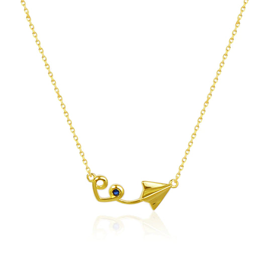 Paper Airplane Necklace